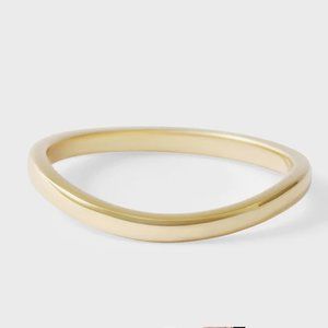 New Casual Seance 14K Gold Curve Band